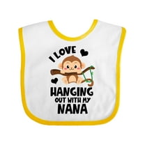 Inktastic Monkey I Love Hanging out with My Nana Boys or Girls Baby Bib