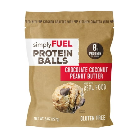 simplyFUEL Protein Balls Chocolate Coconut Peanut Butter 8oz
