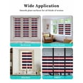 thumbnail image 6 of Window Privacy Film Red Navy Blue Striped Stained Glass Window Film Decorative Sun Block Window Cover Contemporary Minimalist Aesthetic Window Clings Static Adhesive Sticker for Bathroom 17.7"x39.3", 6 of 7
