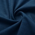 thumbnail image 4 of Tops de Manga Corta de las Mujeres, Moda Color Sólido, Cuello Redondo Línea Trasera Diseño Blusa, 4 of 6