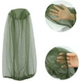 thumbnail image 3 of Filet Anti-Moustique, Couverture de Protection Durable contre les Insectes pour Activité Extérieure, Tissu Respirant avec Bande Élastique, Maille Fine, Rangement Portable, Vert Armée (3 Pcs), 3 of 5