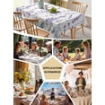 thumbnail image 6 of Lavender Floral Tablecloth Rectangle Table Cloths 54x108, Waterproof Tablecloth Outdoor Table Cloth, Spring Flowers Botanical Plants Washable Table Cover for Kitchen Dinning Party, 6 of 8