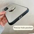 thumbnail image 3 of Phone Case for Samsung Galaxy S24 with Makeup Mirror, Diamond Finger Ring Holder Kickstand, Slim Shockproof Silicone Bumper Lens Protection Case Women Girls for Galaxy S24, Silver, 3 of 9