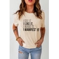 thumbnail image 4 of POGLIP T-Shirt Graphique pour Femmes Kaki "I Like It" Je le Manifeste, 4 of 6