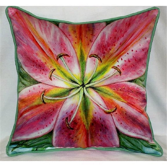 Pink Lily Art Only Pillow 18''x18''