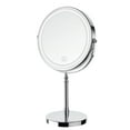 thumbnail image 1 of Lighted Makeup Mirror, 8" Rechargeable Double Sided Magnifying Mirror with 3 Colors, 1x/10x 360Â° Rotation Touch Screen Vanity Mirror, Brightness Adjustable Magnification Cosmetic Light up Mirror, 1 of 4
