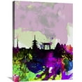 thumbnail image 3 of Naxart Studio  'Kyoto Watercolor Skyline' Stretched Canvas Wall Art 24 x 18, 3 of 4