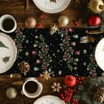 thumbnail image 4 of Table Runner Dresser Scarves 90 Inch Long,Xmas Pine Tree Holly Berry Linen Dining Table Runners, 4 of 9
