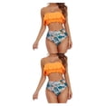 thumbnail image 4 of Advancent Traje de baño dividido para mujer Traje de baño con volantes acolchados en el pecho Ropa de playa sin mangas Type3 NO3 Advancent CBP224278, 4 of 5