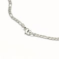 thumbnail image 3 of 304 Stainless Steel Figaro Chain Necklace Making Matte Stainless Steel Color 17.91 inch(45.5cm) 3mm, 3 of 3