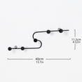 thumbnail image 3 of TOWED22 S Shaped Coat Hooks For Hanging Coats Coat Rack Wall Mounted Metal Hook Rack Key Coat Towel Holder With 5 Hooks,Black, 3 of 5