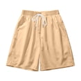 thumbnail image 3 of XINPING Men Swim Shorts Long Loose Fit Hawaiian Print Quick-Dry Pool Swimming Trunks with Pockets Stretch Fabric Beach Shorts Bathing Suits, 3 of 3