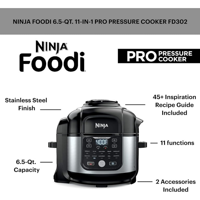 Ninja Foodi 6.5 qt. 11-in-1 Pro Pressure Cooker + Air Fryer with Stainless  Finish