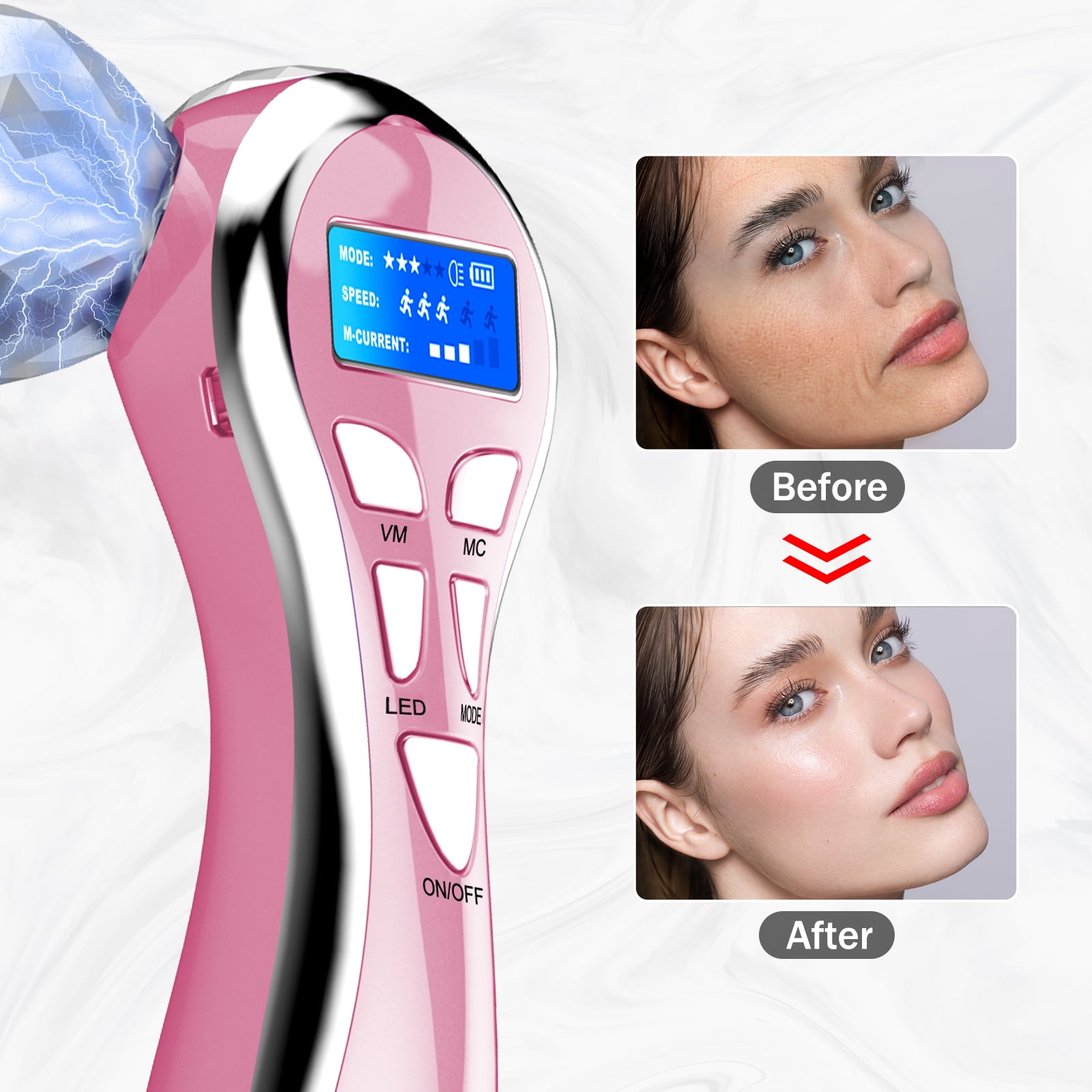 Microcurrent Facial Device, 4D Electric Face Lift Roller