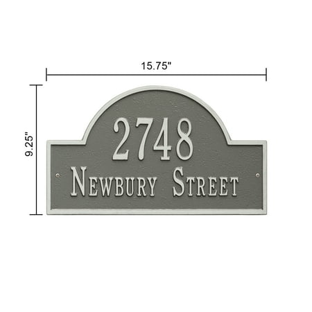 Whitehall Products Personalized Standard Cast Aluminum Address Sign
