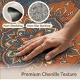 thumbnail image 6 of ODIKA 6'x9' Washable Area Rug Entryway Bands Symmetrical Botanical Entry Faded Bathroom Vintage for Queen Size Bedroom, Under Bed, Master Suite, Easy Care, Non-Shedding, 6 of 7