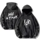 thumbnail image 3 of Sudadera con capucha lavada vintage de la banda de rock Korn Sudadera con capucha de Korn Rock Sudadera con capucha Punk de gran tamaño de manga larga Jersey informal de moda unisex, 3 of 5
