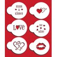 thumbnail image 2 of Designer Stencils Valentine Cupcake/Cookie Stencils Beige/Semi-Transparent, 2 of 3