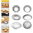 thumbnail image 2 of 6 moldes de acero inoxidable para tartaletas de huevo, decorativos, de cocina, 2 of 8