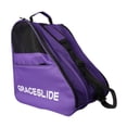 thumbnail image 3 of Bolsa de almacenamiento de patines en línea, transportista, bolsa de 3 capas, cremallera de gran capacidad, bolso de hombro, bolsa de zapatos de Púrpura, 3 of 8