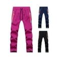 thumbnail image 5 of Dengjunhu Kids Snow Ski Pants Hiking Boys Girls Outdoor Waterproof Windproof Fleece Warm Snowboard Pants, 5 of 7