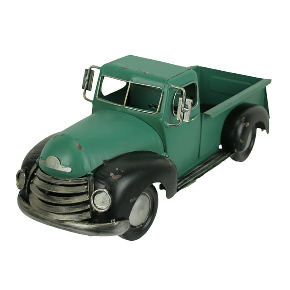 Rustic Green and Black Antique Pickup Truck Vintage Planter Indoor Outdoor