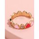 thumbnail image 2 of 1pc New Style Simple & Cute Colorful Heart Shaped Copper Joint Ring Suitable For Daily Wear By Women, 2 of 4
