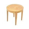thumbnail image 2 of Grade-A Teak Dining Set: 2 Seater 3 Pc: Noida Round Side Table And 2 Devon Arm Chairs Outdoor Patio WholesaleTeak #51DV0503, 2 of 5