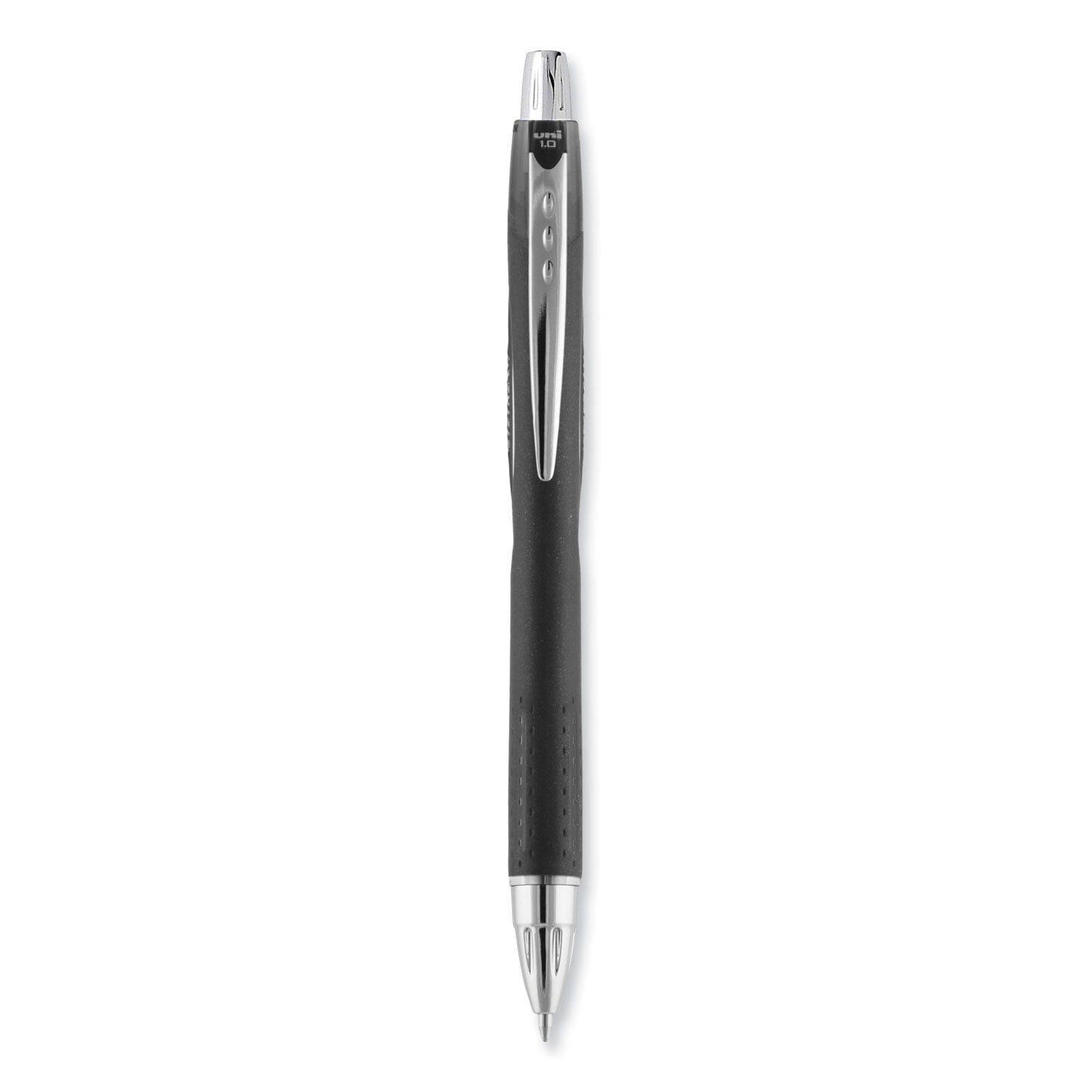 Jetstream Retractable Hybrid Gel Pen, Bold 1 mm, Black Ink, Black/Silver Barrel