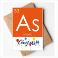 thumbnail image 1 of Chestry Elements Period Table Semetal Arsenic As Wedding Cards Congratulations Greeting Envelopes, 1 of 3