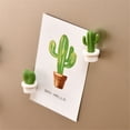 ZAROYEAX Cactus Refrigerator Stickers Green Buckle Stickers 6 PC