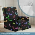 thumbnail image 3 of FOR U DESIGNS Colorful Bat Pattern Recliner Chair Covers Stretch Lazy Boy Recliner Covers Protector with Armrest, Reusable Reclining Slipcovers with Storage Pocket, 3 of 8