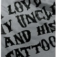 thumbnail image 5 of Love Uncle Tattoos Cute Rebellious Toddler Boy Girl T Shirt Infant Toddler Brisco Brands 18M, 5 of 6