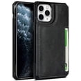 thumbnail image 5 of for iPhone 11 Pro Luxury PU Leather Case with Card Holder,Cash Slots,Stand Function Back Wallet Case Flip Wrist Strap Double Magnetic Clasp Durable Case for iPhone 11 Pro 5.8",Black, 5 of 15