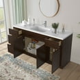thumbnail image 6 of Vanity Art 63" Freestanding Bathroom Vanity Cabinet without Top in Brown, 6 of 6