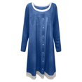 thumbnail image 4 of CEHVOM Robe Décontractée pour Femmes avec Poches, Manches Longues, Col Rond, Robe Ample, 4 of 4