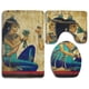 thumbnail image 1 of ABPHQTO Mujeres Egipcias Juego de alfombras de baño de 3 piezas Alfombra de baño Alfombra de contorno y tapa de inodoro ABPHQTO Cont-CHAPPLE-28759, 1 of 2