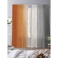 thumbnail image 3 of Burnt Orange Gray Ombre Sheer Curtains 84 Inch Length 2 Panels Set, Vintage Farmhouse Wooden Voile Window Treatment Rod Pocket Curtains Sheers Drapes for Bedroom/Living Room/Kitchen 52"x84"x2, 3 of 7
