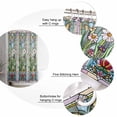thumbnail image 5 of Extra Long Shower Curtain 72x96 Inch, Colorful Botanical Shower Curtain Waterproof Bathroom Decor Spring Floral Vintage Butterfly Fabric Bath Curtain Set Accessories with Hooks, 5 of 6
