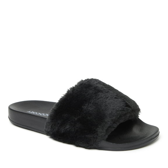 EcoCozy Women's Sustainable Faux Shearling Slide Sandal