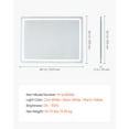thumbnail image 5 of KFFKFF Illuminated Restroom Mirror, Dimensions 36" x 48", Dual Lighting Vanity Mirror, Anti-Condensation Memory Mirror, 5 of 9