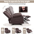 thumbnail image 4 of JONPONY Home Modern Comfort Reclining Chair,Elderly Single Rocker Sofa with Side Pocket for Bedroom Home Theater,Brown, 4 of 16