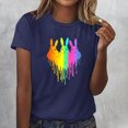 thumbnail image 1 of Xuyuer Easter Tshirt Women Tie Dye Happy Easter Tie Dye Shirts Funny Bunny T-Shirt Rabbit Graphic Short Sleeve Tee Tops Short Sleeved Round Neck Pullover Fashionable, 1 of 4