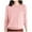 Pink, variant on Women's Merino Wool Crew Neck Pullover Sweater – Long Sleeve, Loose Fit, Solid Color Knit Top for Fall Winter 2025