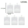 thumbnail image 1 of 5 Pcs Clear 30/50/100ml Plastic Liquid Bags Reusable Leakproof Liquid Dispenser, 1 of 7
