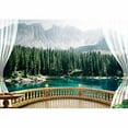 thumbnail image 4 of IDEA4WALL 4pcs Landscape from Balcony Peel and Stick Wallpaper Removable Wall Murals Large Wall Stickers for Home Decoration, 66"x24", 4 of 5