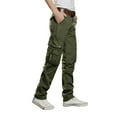 thumbnail image 3 of Innerwin Pants Solid Color Mens Trousers Work Straight Leg Lightweight Cargo Pant Green 29, 3 of 4