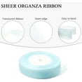 thumbnail image 5 of NAMZI 3/4 inch Green Sheer Organza Ribbon 50 Yards Chiffon Ribbon for Gift Wrapping Mother's Day Wedding Flower Bouquet Crafts（Light Blue）, 5 of 5