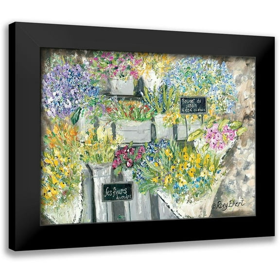 Ebert, Roey 14x12 Black Modern Framed Museum Art Print Titled - The French Flower Market