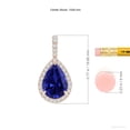 thumbnail image 3 of ANGARA Lab Grown 3 Ct Blue Sapphire Teardrop Pendant with Lab Diamond for Women in 14K Rose Gold (Size-10x8mm) | Anniversary, Jewelry Gift for Women | Lab-Grown Blue Sapphire Necklace, 3 of 8